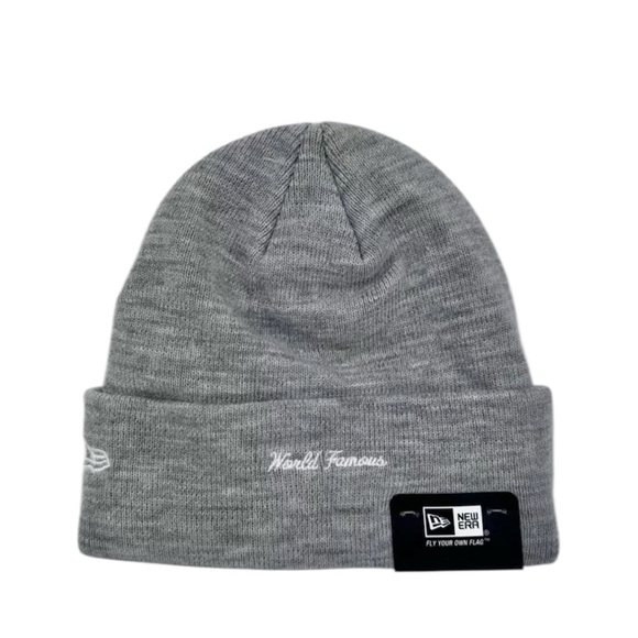 Supreme Gray Beanie New Era Box Logo New - Picture 2 of 5